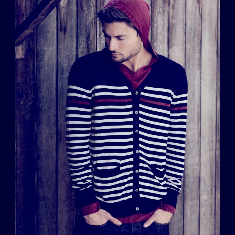 Jacob Holston Silk/Cashmere Double Layer Cardigan, Size XL